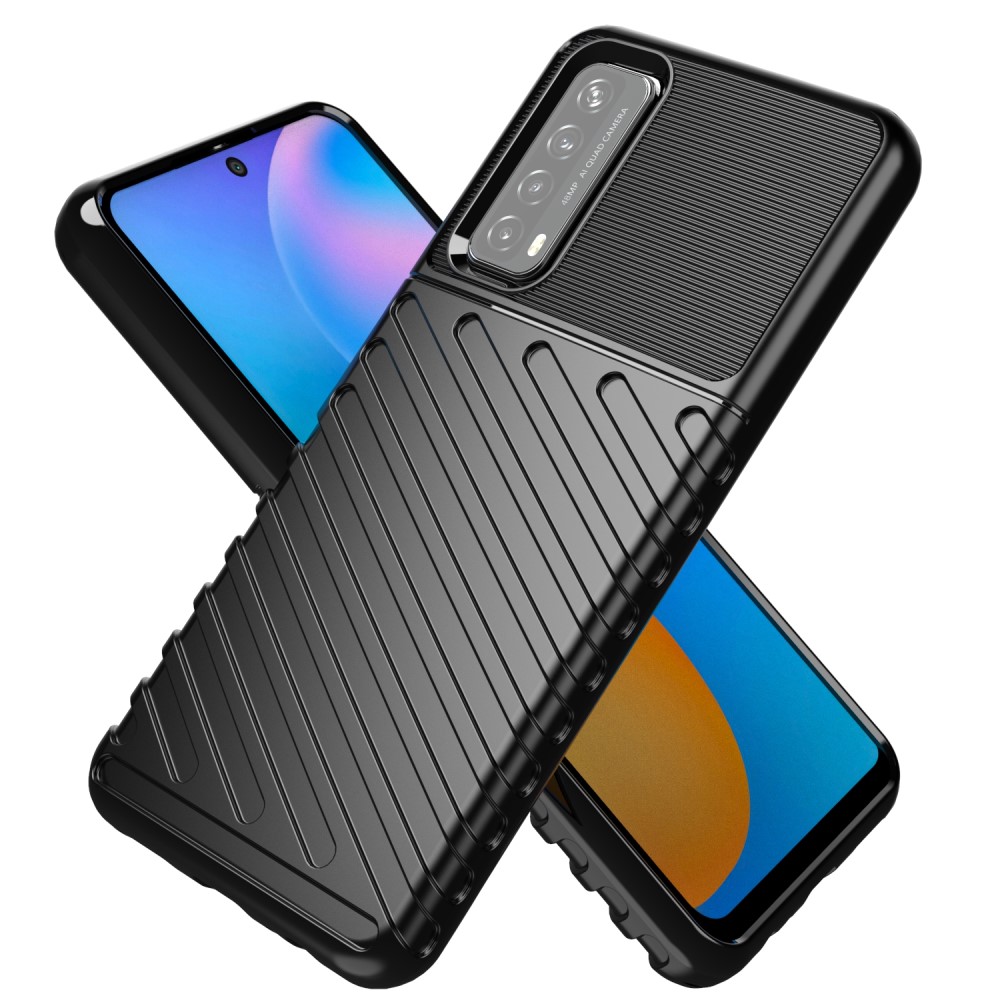 Huawei P Smart (2021) - Twill Textur Skal - Svart