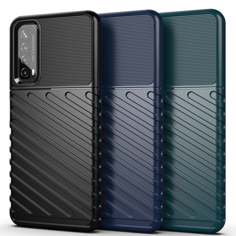  Huawei P Smart (2021) - Twill Textur Skal - Grön