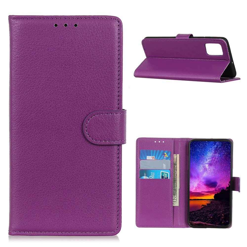  Huawei P Smart (2021) - Litchi Plånboksfodral - Lila