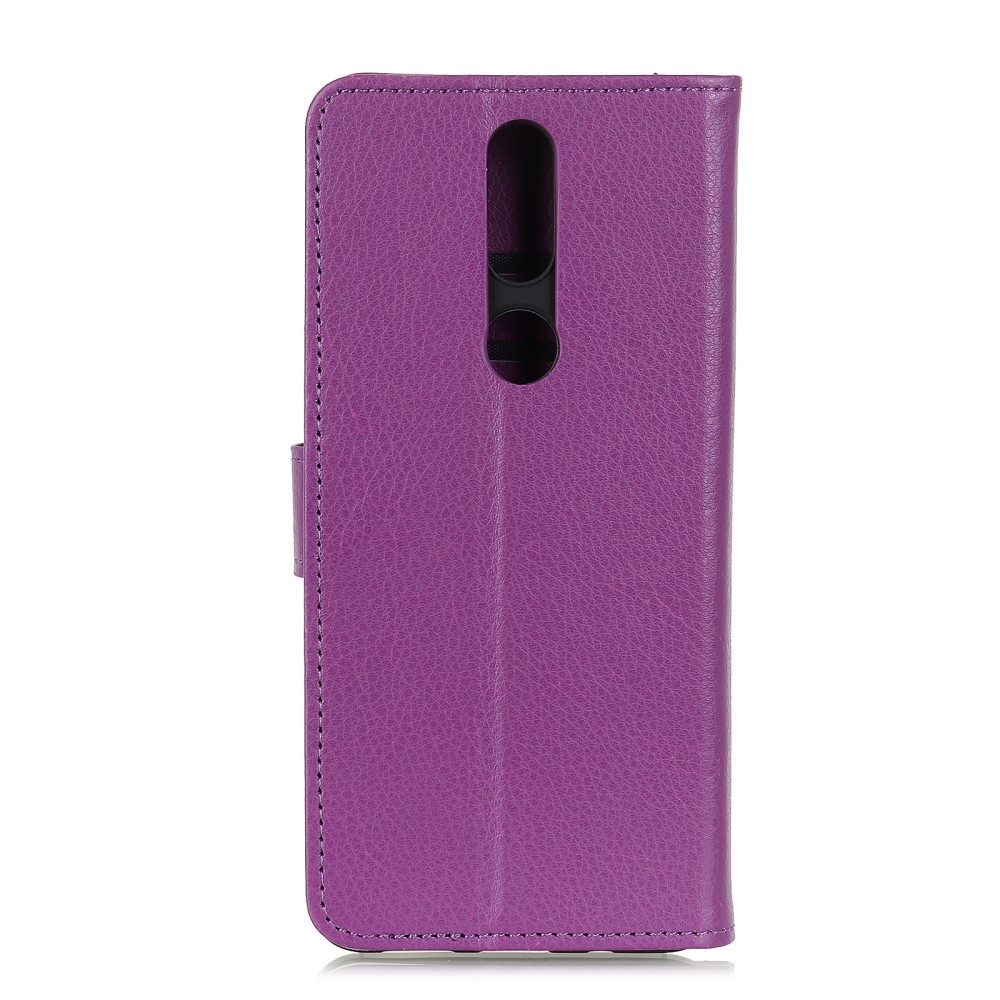  Nokia 2.4 - Litchi Läder Fodral - Lila