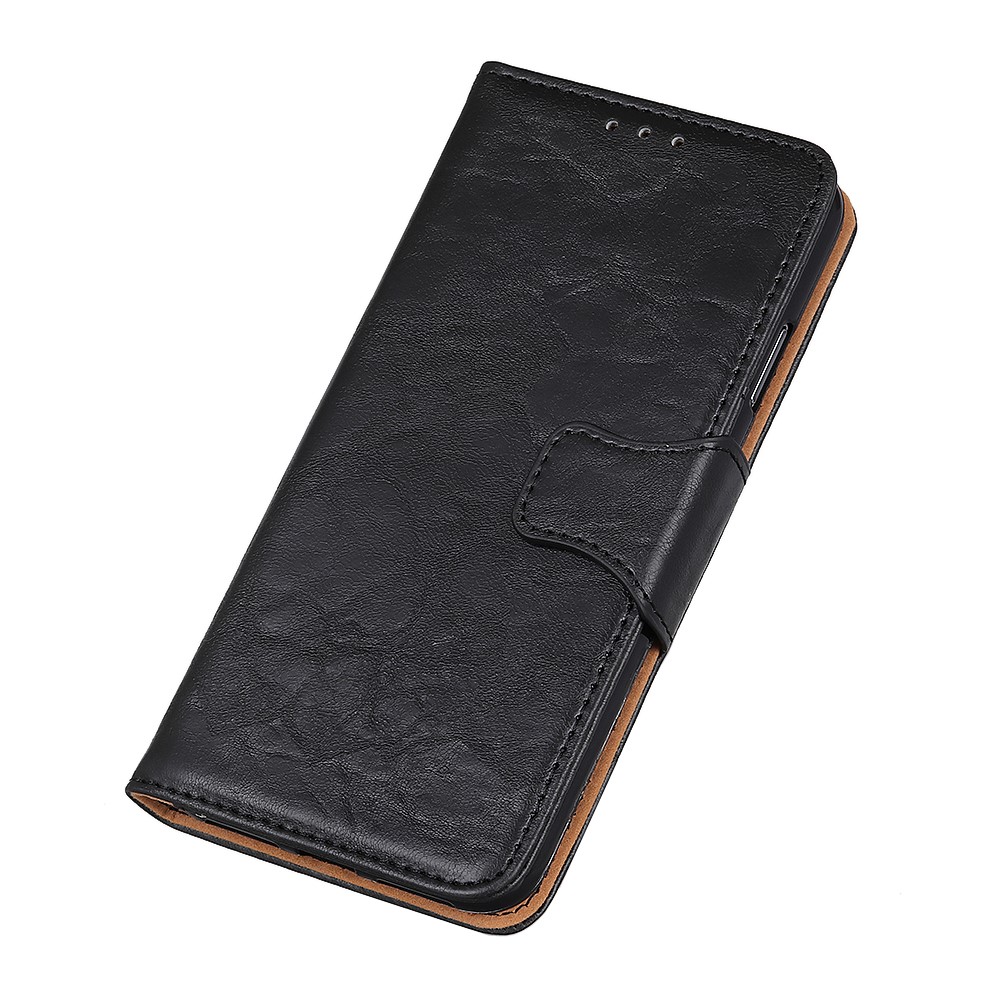  Nokia 2.4 - Split Läder Plånboksfodral - Svart