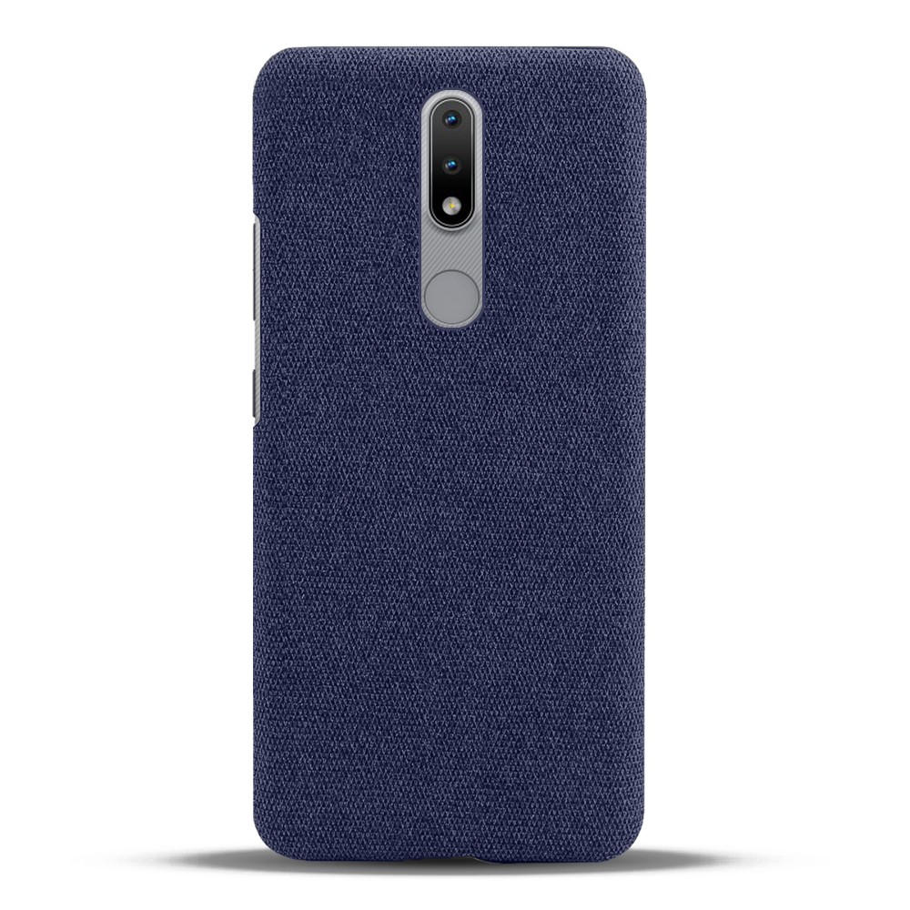  Nokia 2.4 - Tygbelagt Textur Skal - Blå