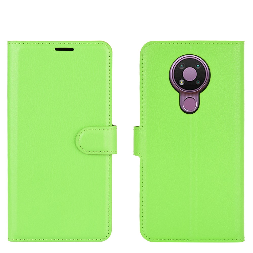  Nokia 3.4 - Litchi Läder Fodral - Grön