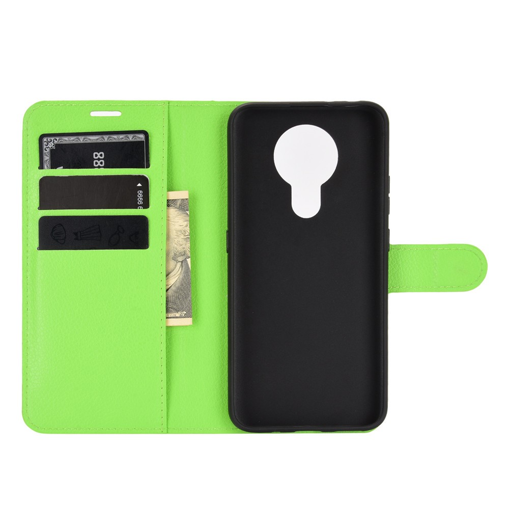  Nokia 3.4 - Litchi Läder Fodral - Grön