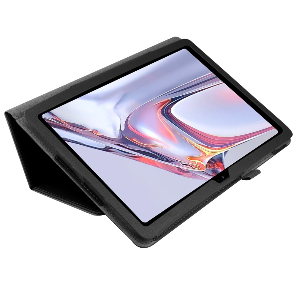  Samsung Galaxy Tab A7 10.4 Fodral Litchi Läder Svart