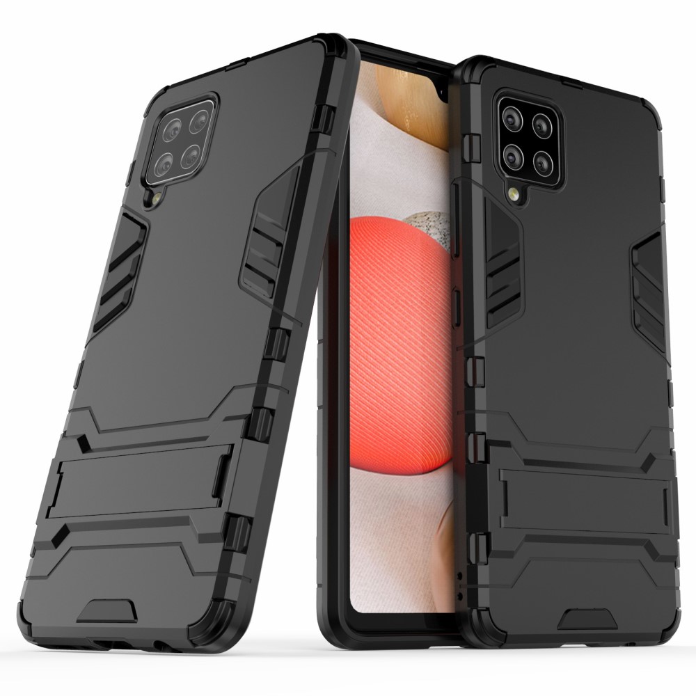  Samsung Galaxy A42 5G - Hybrid Skal Med Kickstand - Svart