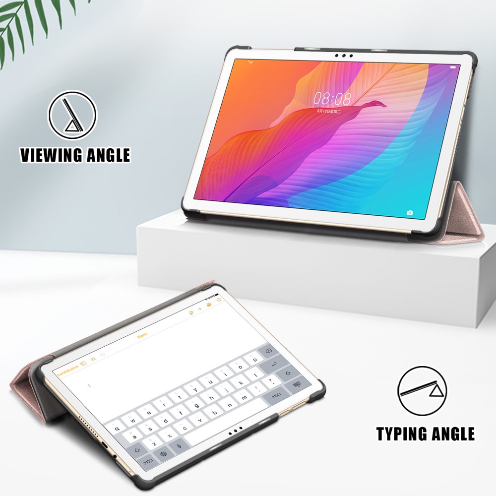  Huawei MatePad T 10 / T 10s - Tri-Fold Fodral - Roséguld