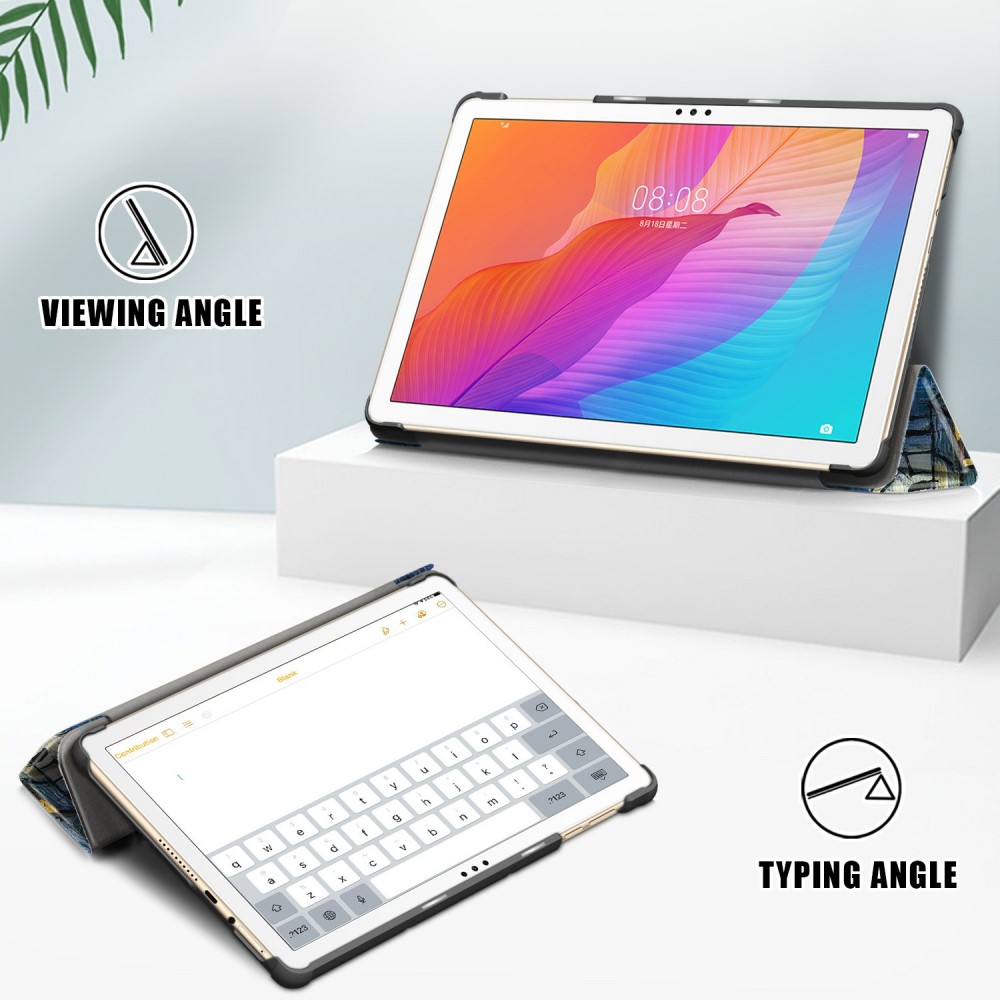  Huawei MatePad T 10 / T 10s - Tri-Fold Fodral - Brush Painting