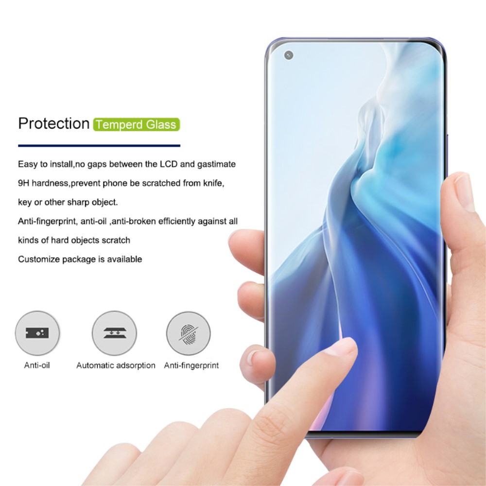  Xiaomi Mi 11 - MOCOLO Heltäckande UV Skärmskydd