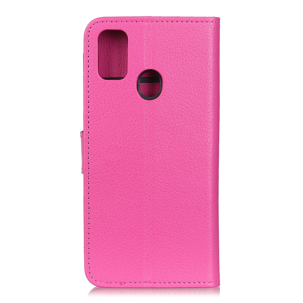  OnePlus Nord N100 - Litchi Läder Fodral - Rosa