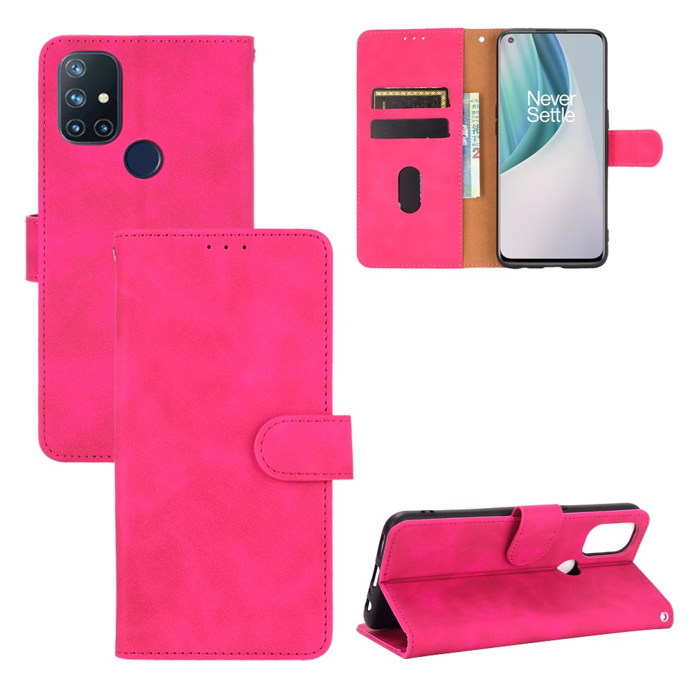  OnePlus Nord N10 5G - Silkeslent Plånboksfodral - Rosa