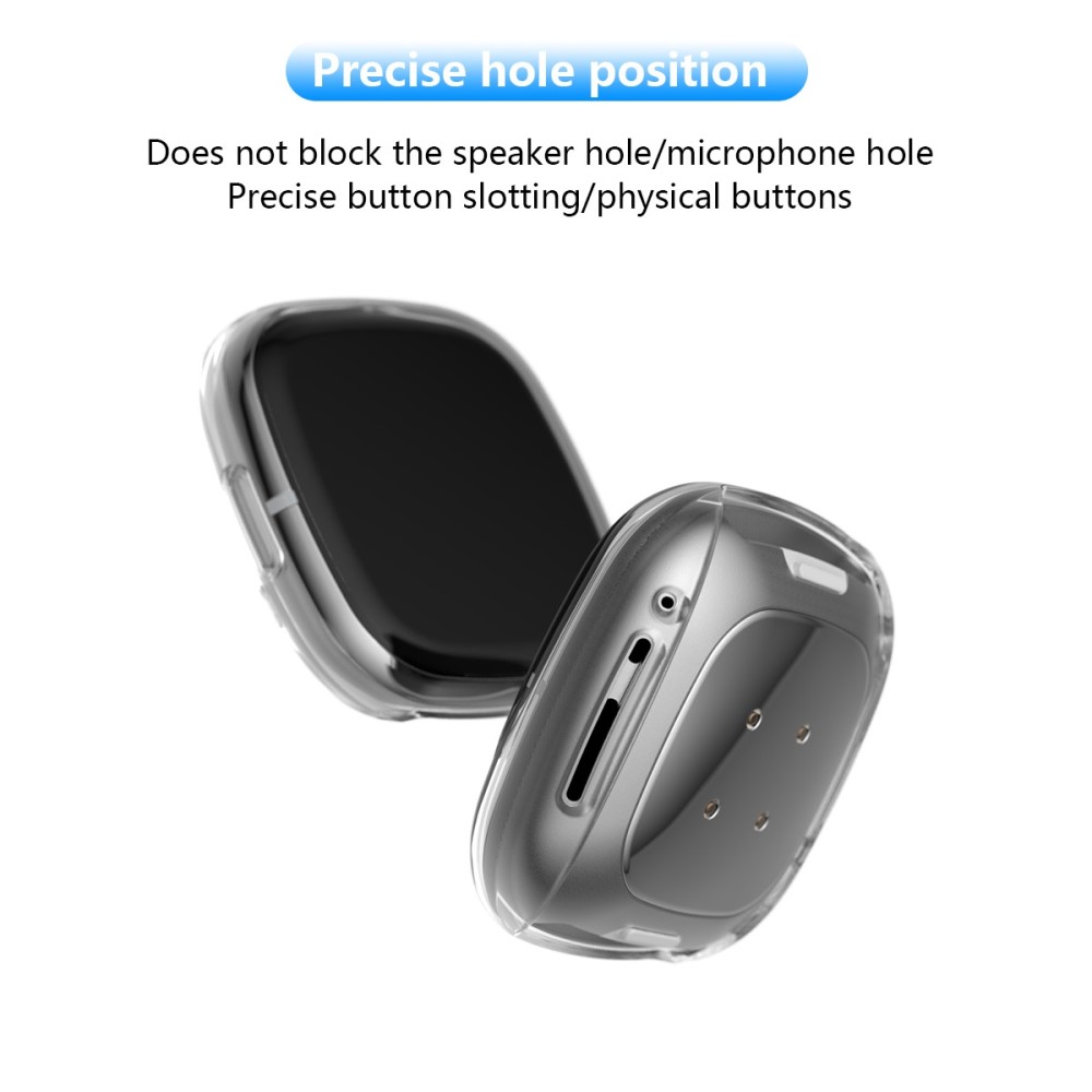  Silikon Skal Fitbit Versa 3 / Sense - Transparent
