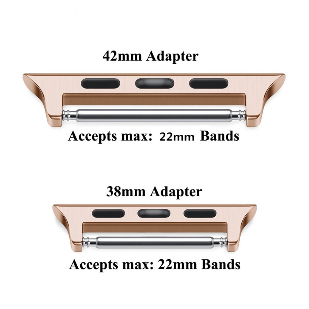 Spring Bar Fästen till Apple Watch 42/41/40/38 mm - Roséguld