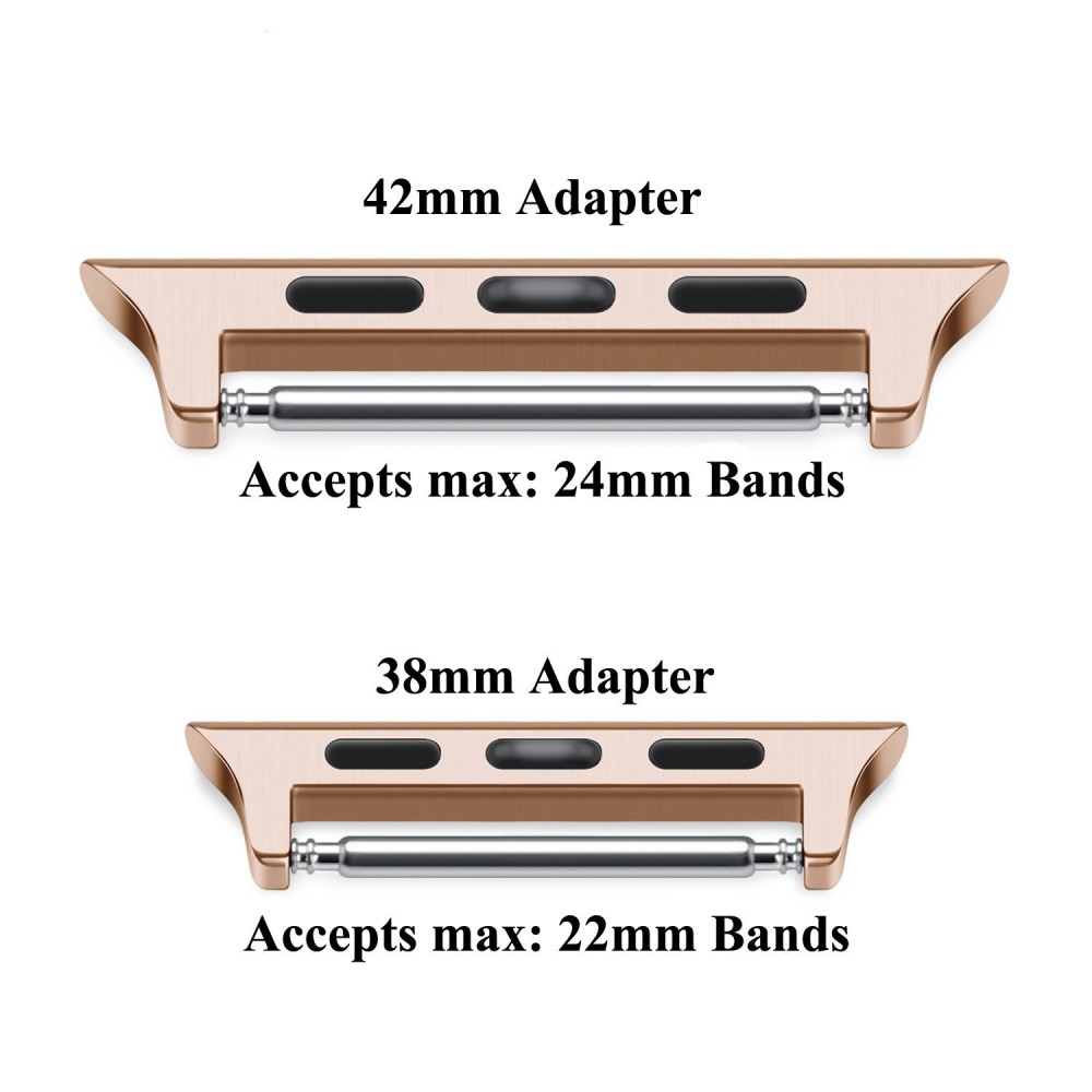  Spring Bar Fästen till Apple Watch 42/44/45/46/49 mm Roséguld
