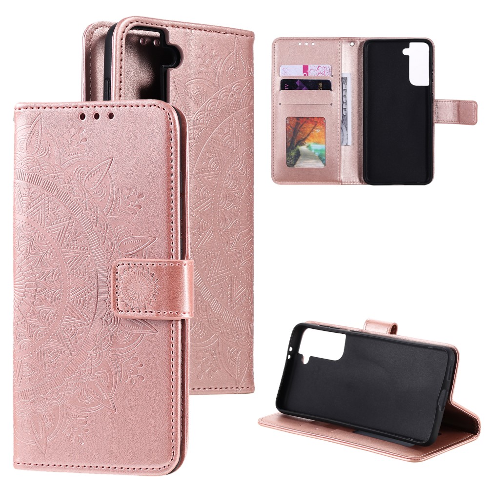  Samsung Galaxy S21 - Mandala Plånboksfodral - Roséguld
