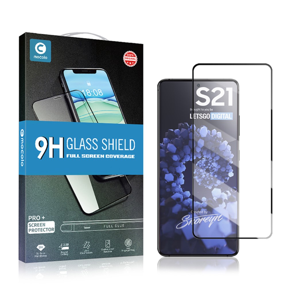 MOCOLO Samsung Galaxy S21 - MOCOLO Heltäckande Skärmskydd I Härdat Glas