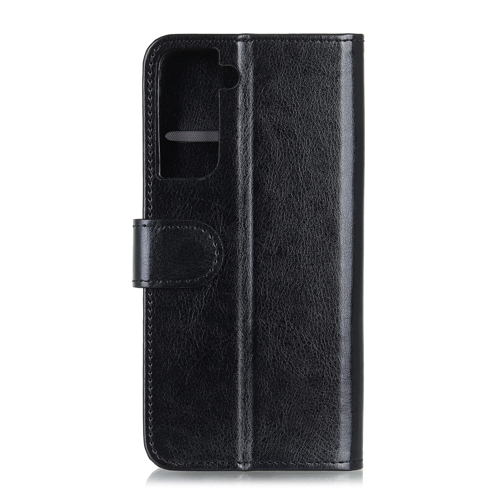  Samsung Galaxy S21 Plus - Retro Läder Fodral - Svart