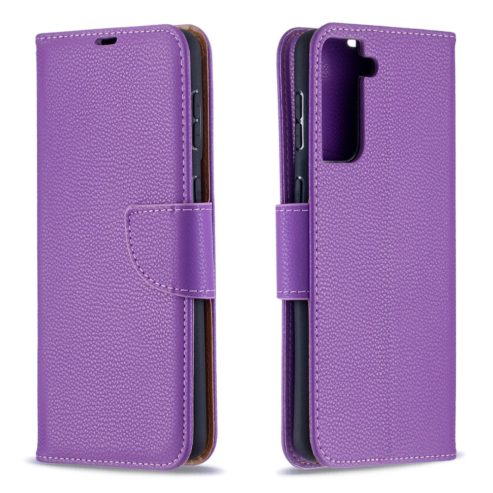  Samsung Galaxy S21 Plus - Litchi Shark Fodral - Lila