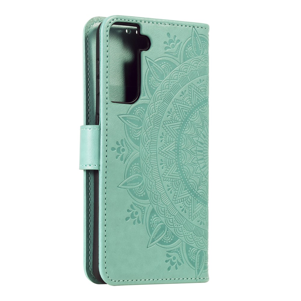  Samsung Galaxy S21 Plus - Mandala Plånboksfodral - Grön