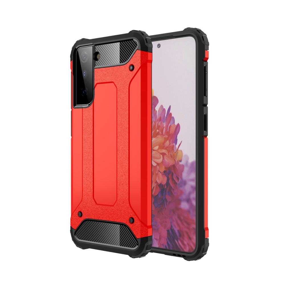  Samsung Galaxy S21 Plus - Armor Hybrid Skal - Röd