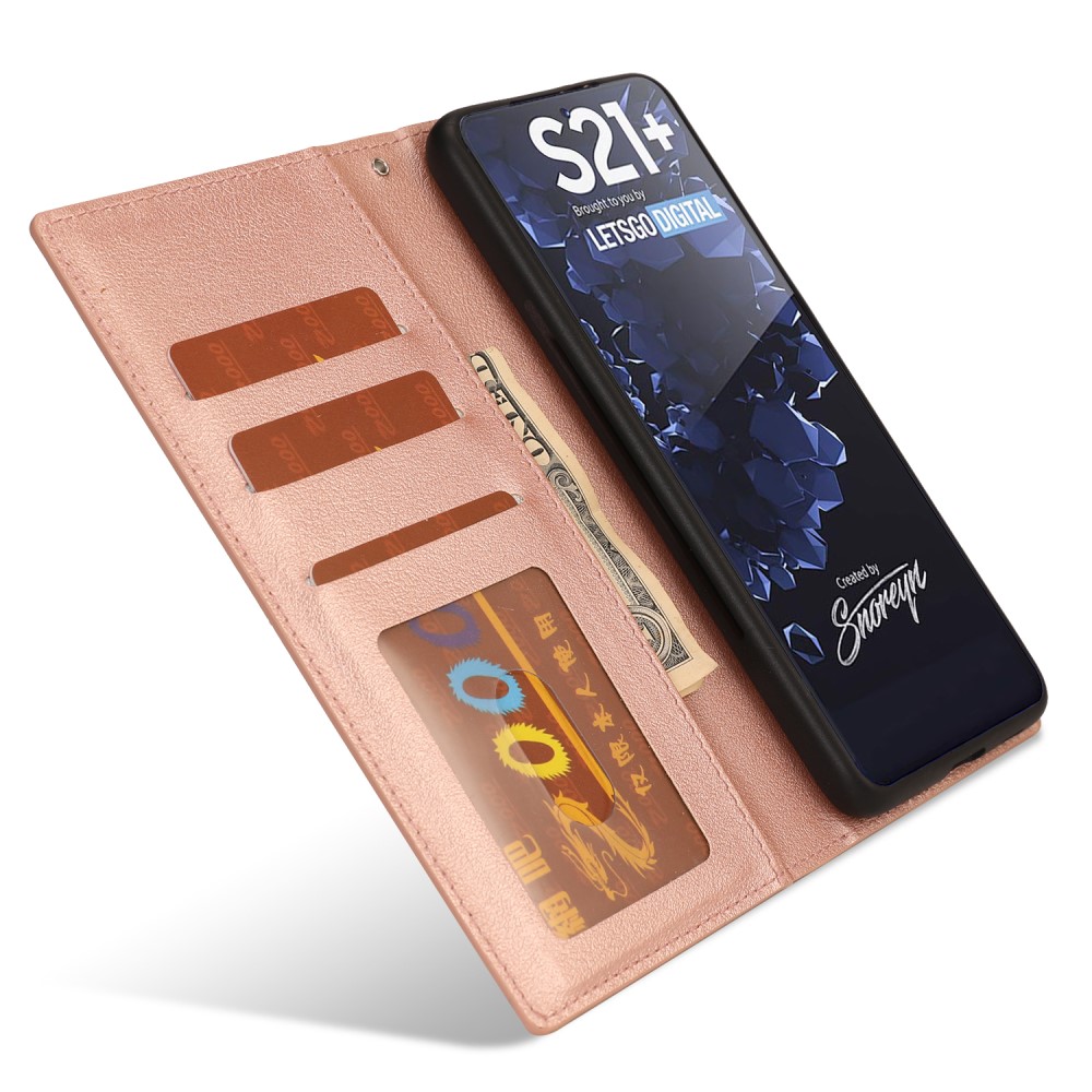  Samsung Galaxy S21 Plus - 2in1 Magnetiskt Plånboksfodral - Roséguld