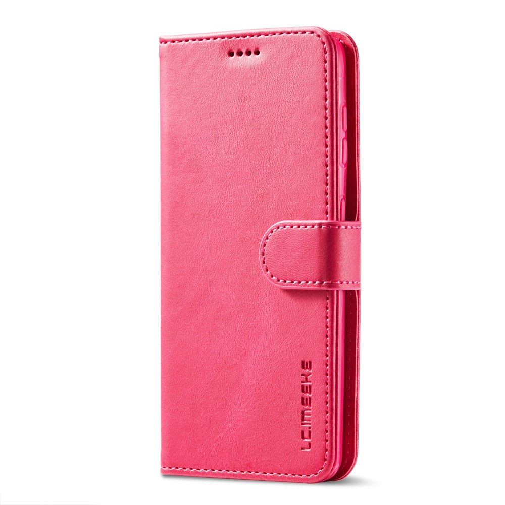 LC.IMEEKE Samsung Galaxy S21 Plus - LC.IMEEKE Läder Fodral - Rosa/Röd