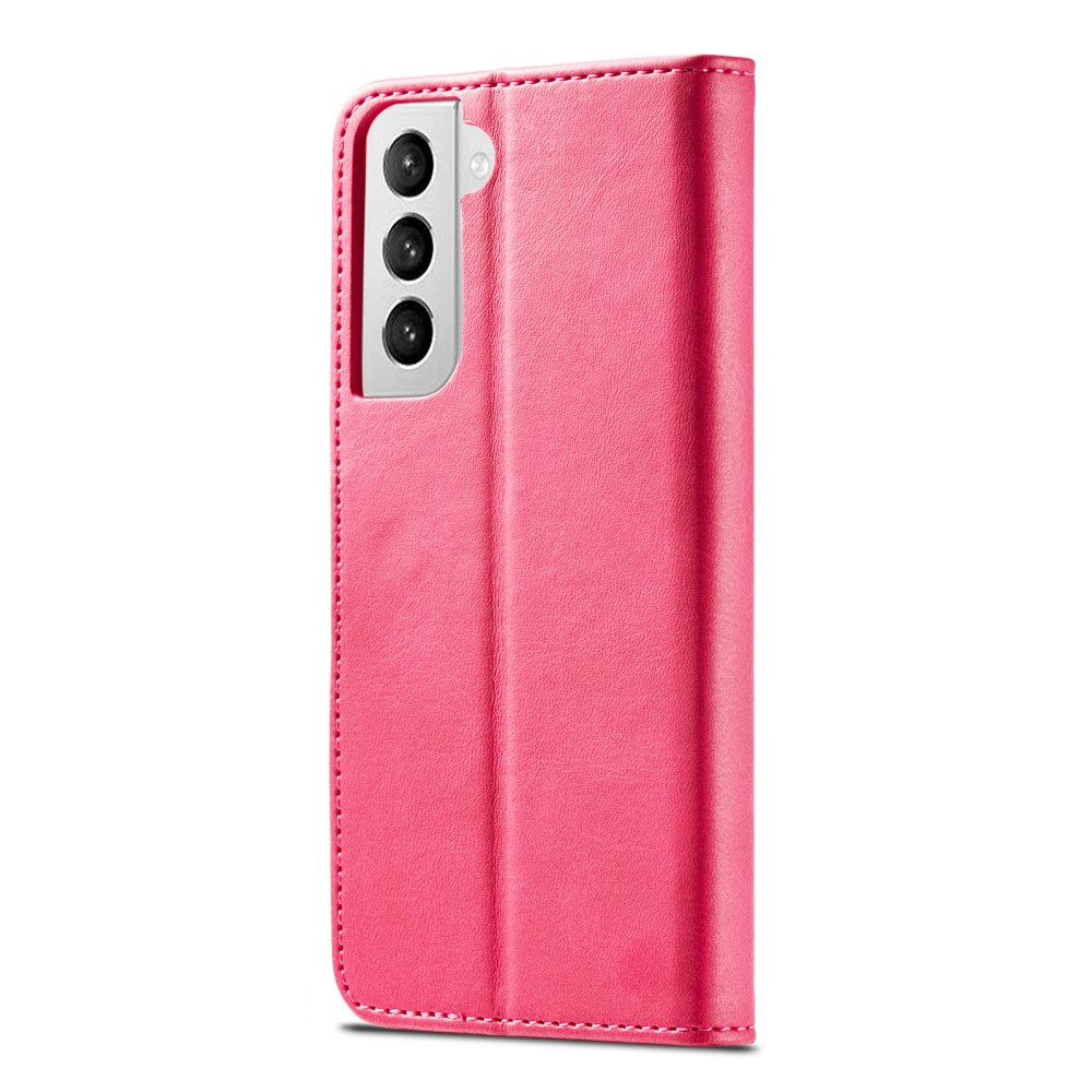 LC.IMEEKE Samsung Galaxy S21 Plus - LC.IMEEKE Läder Fodral - Rosa/Röd