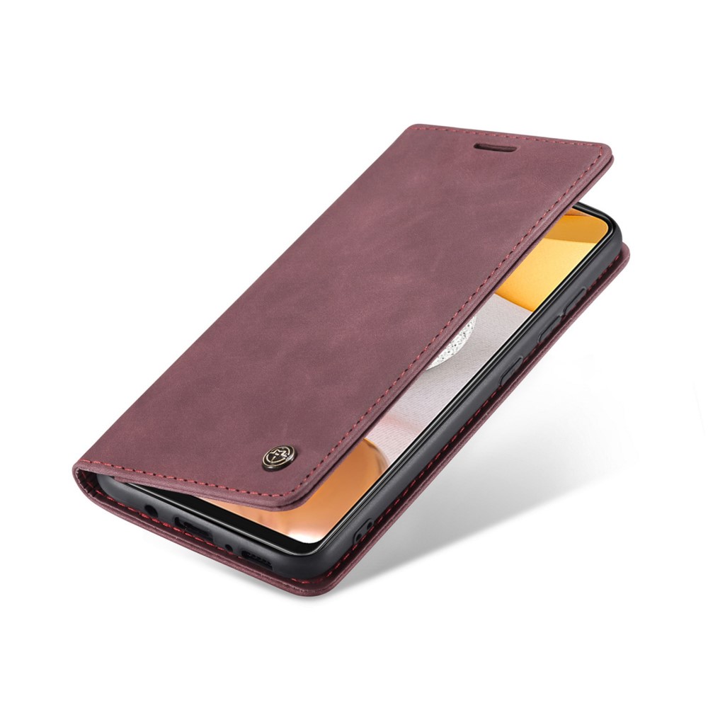 CASEME Samsung Galaxy S21 Ultra - CASEME Vintage Flip Fodral - Röd