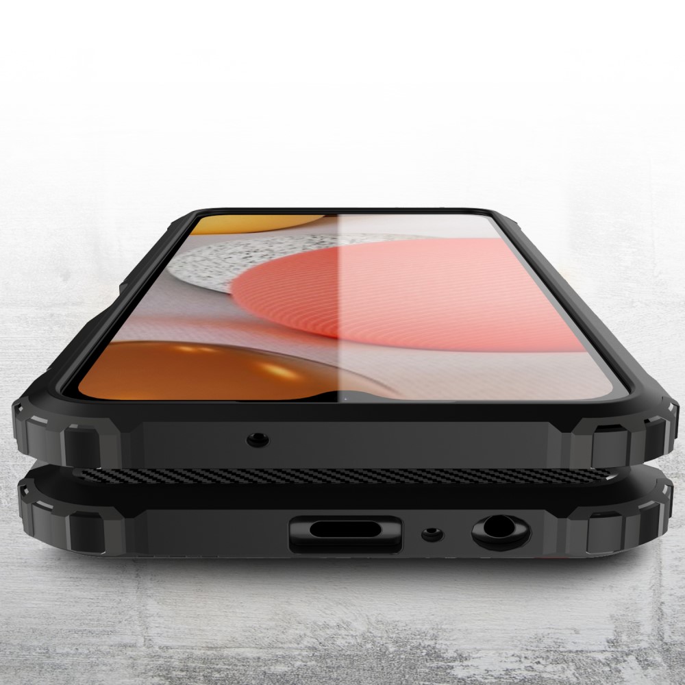  Samsung Galaxy A12 - Hybrid Armor Skal - Svart