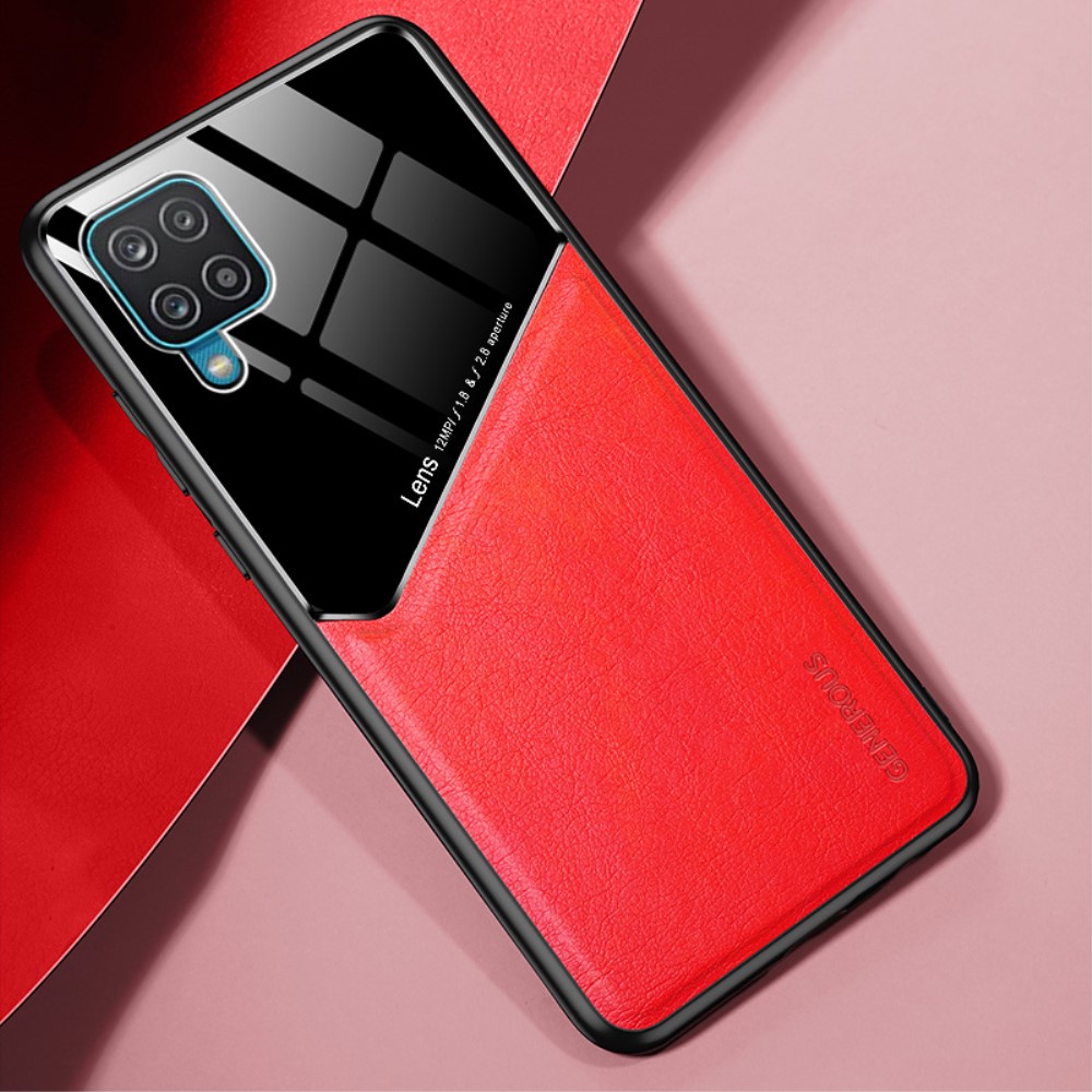  Samsung Galaxy A12 - Hybrid Skal Med Inbyggd Magnetplatta - Röd