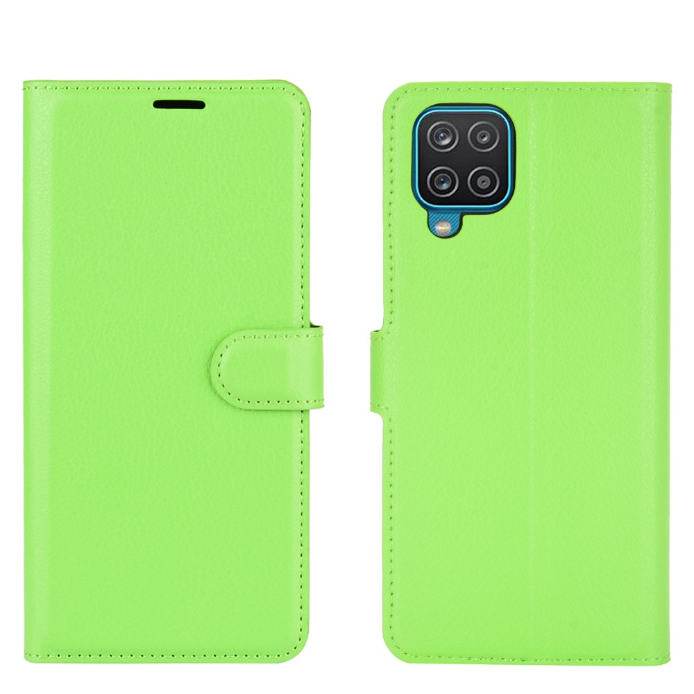  Samsung Galaxy A12 - Litchi Textur Fodral - Grön