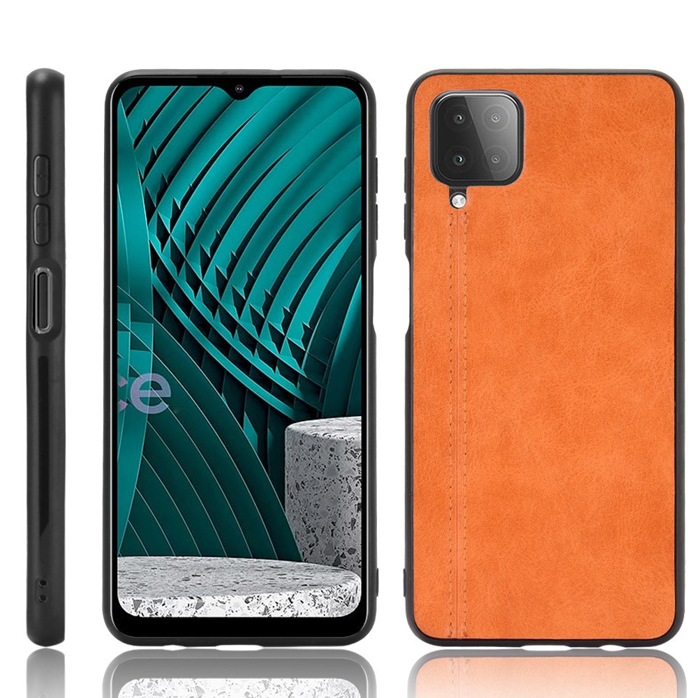  Samsung Galaxy A12 - Läderbelagt Hybrid Skal - Orange