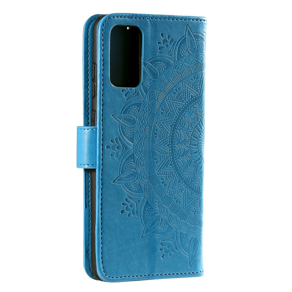  Samsung Galaxy A02s - Mandala Läder Fodral - Blå