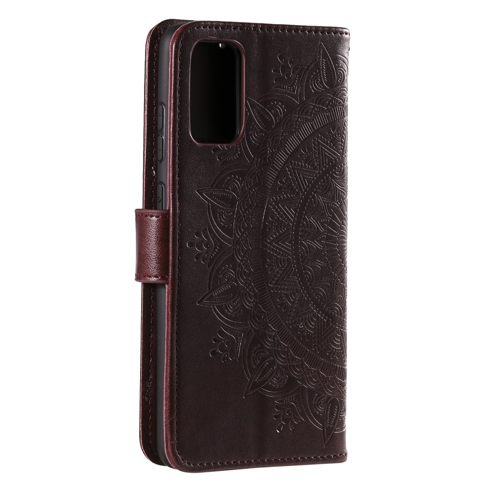  Samsung Galaxy A02s - Mandala Läder Fodral - Brun