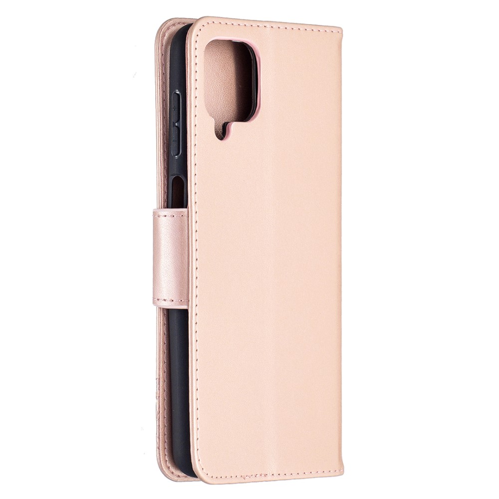  Samsung Galaxy A12 - Butterfly Plånboksfodral - Roséguld
