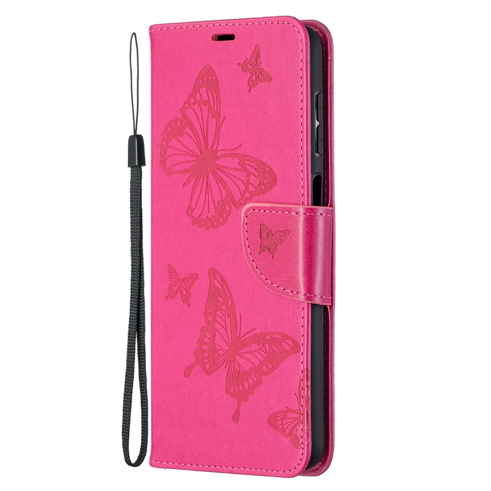  Samsung Galaxy A12 - Butterfly Plånboksfodral - Rosa