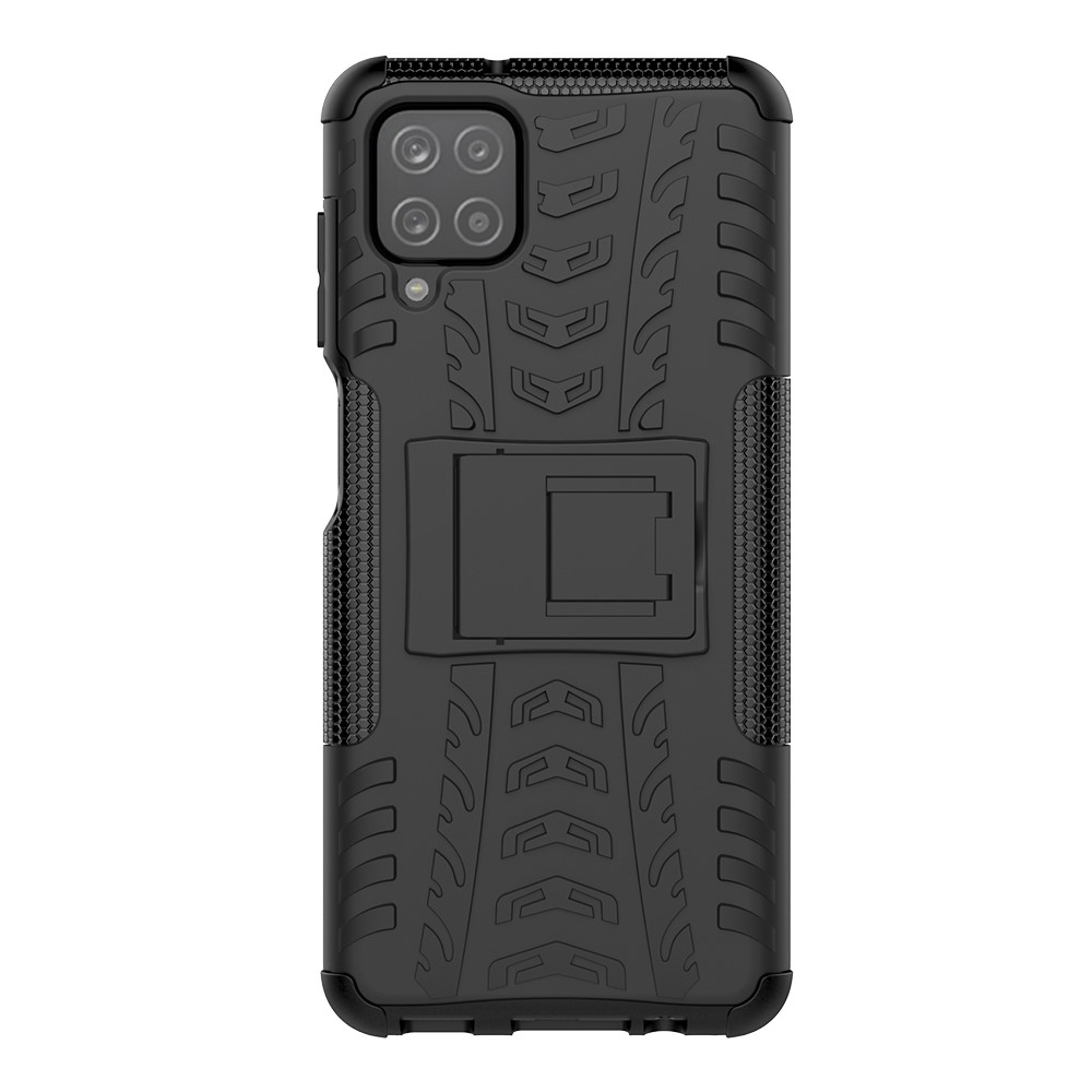  Samsung Galaxy A12 - Ultimata Stöttåliga Skalet med Stöd - Svart