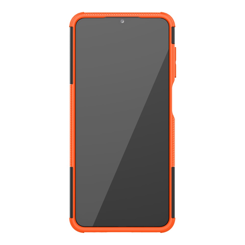  Samsung Galaxy A12 - Ultimata Stöttåliga Skalet med Stöd - Orange