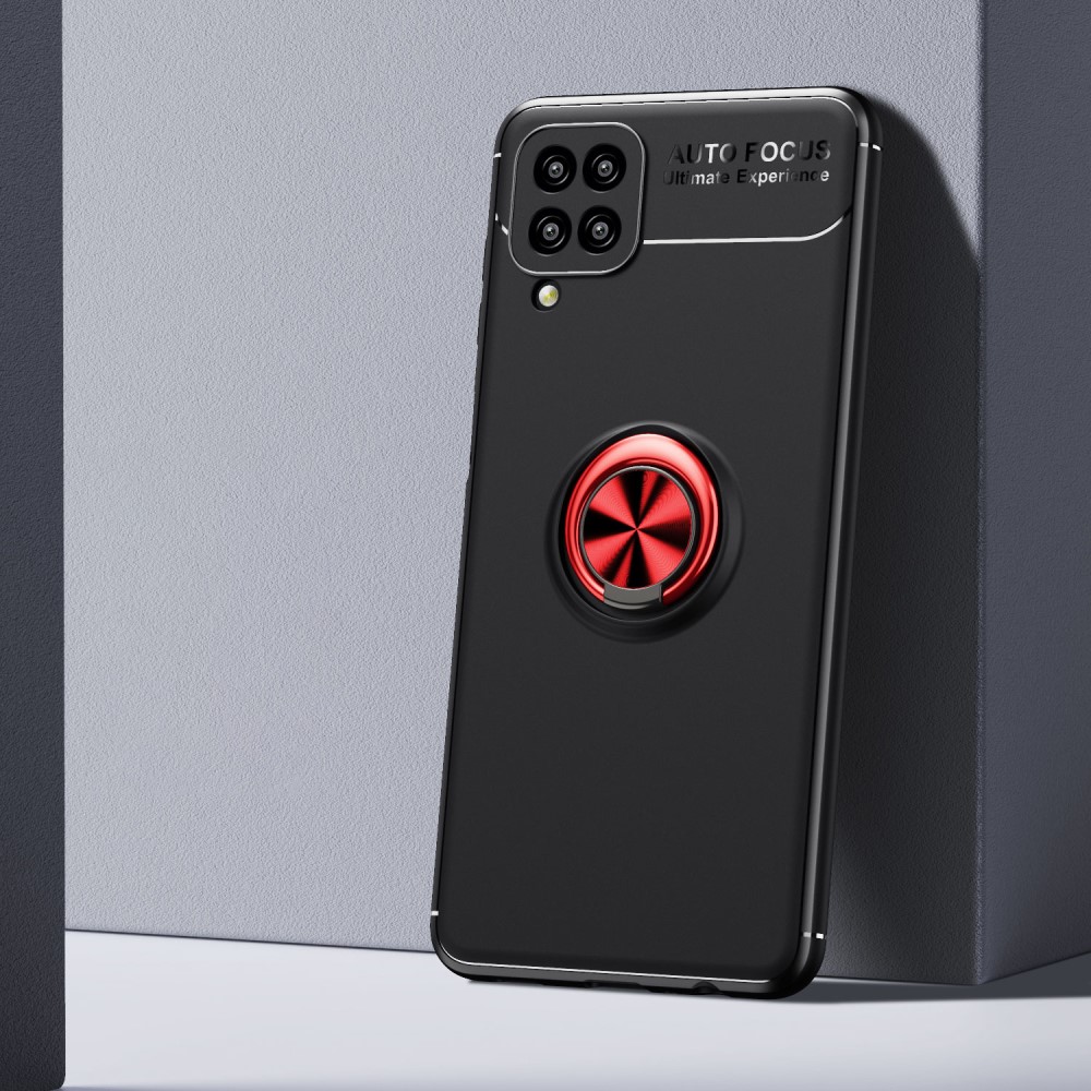  Samsung Galaxy A12 - Ring Skal - Svart/Röd