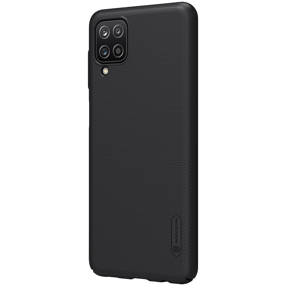 NILLKIN Samsung Galaxy A12 - NILLKIN Shield Frostat Skal - Svart