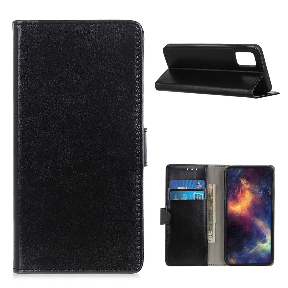  Samsung Galaxy A02s - Crazy Horse Fodral - Svart