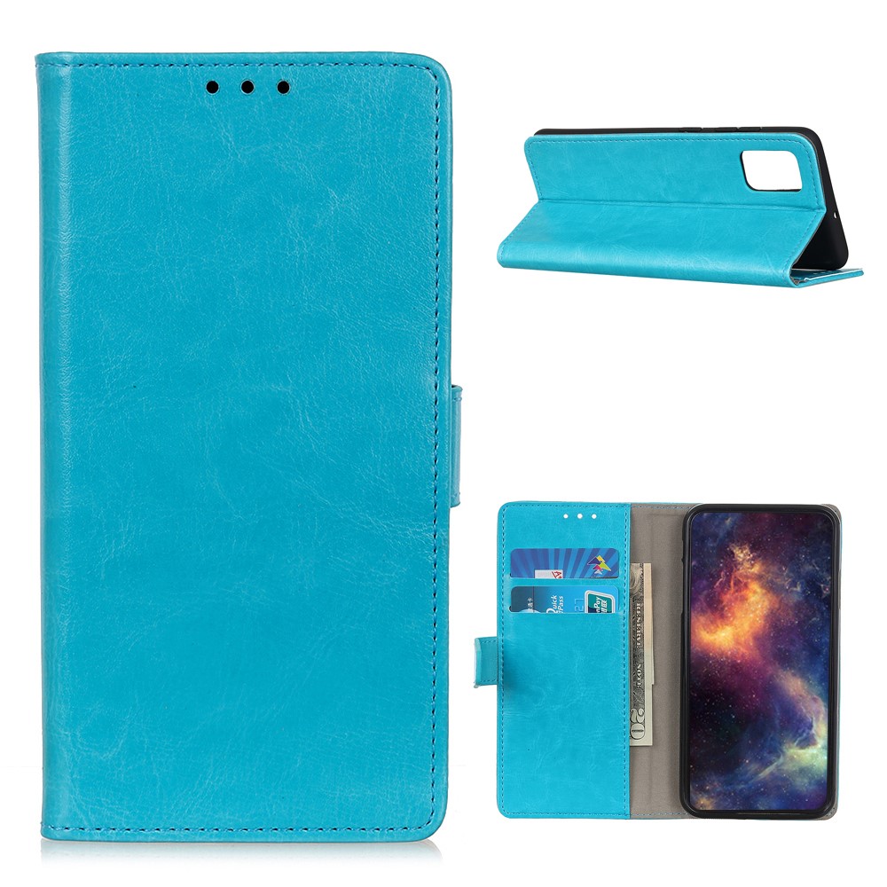  Samsung Galaxy A02s - Crazy Horse Fodral - Blå