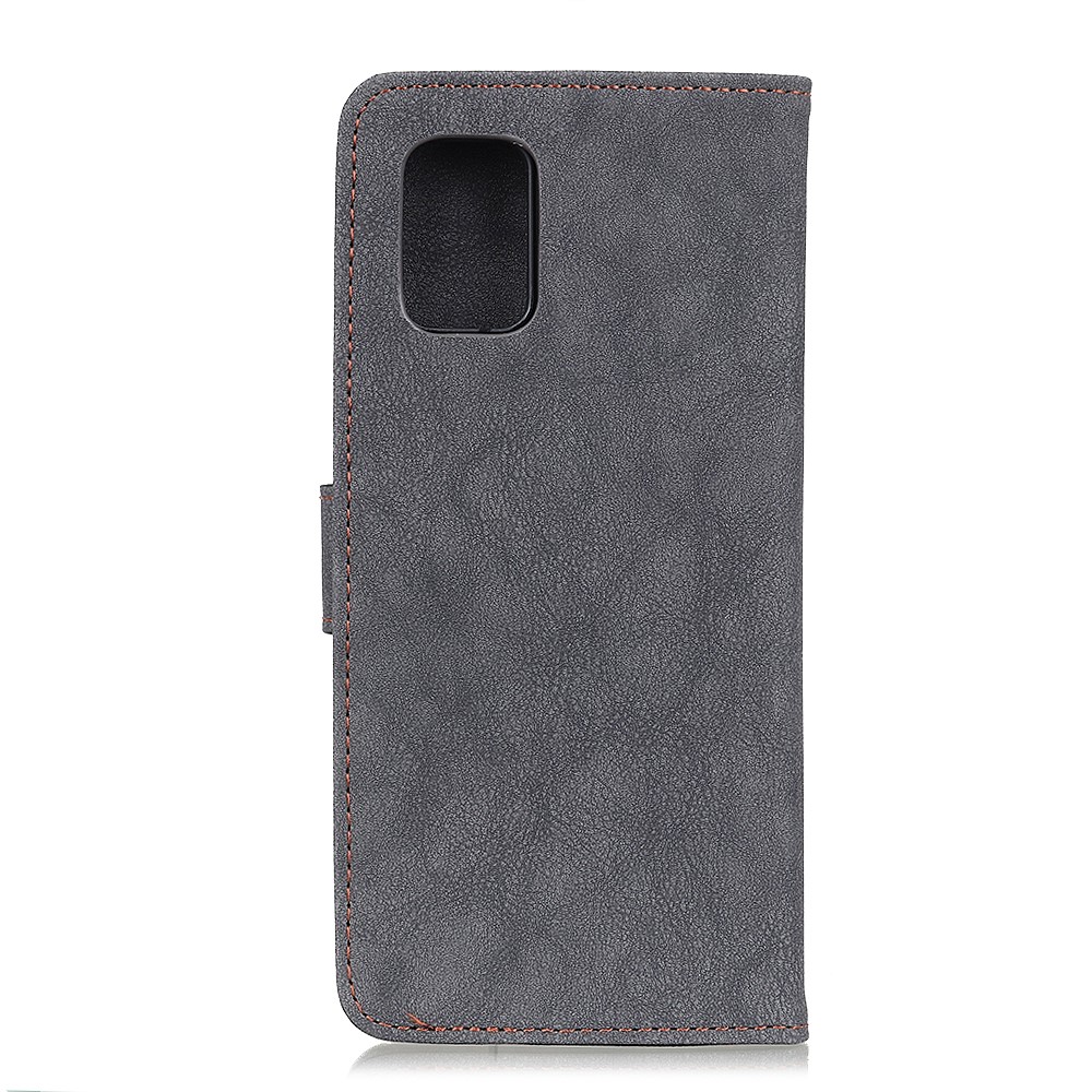 KHAZNEH Samsung Galaxy A02s - KHAZNEH Retro Split Läder Fodral - Svart