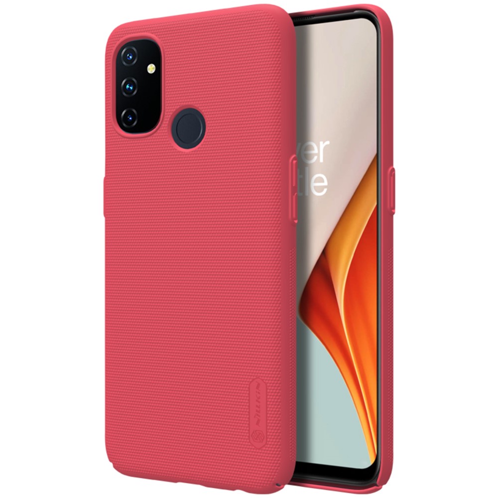 NILLKIN OnePlus Nord N100 - NILLKIN Shield Frostat Skal - Röd