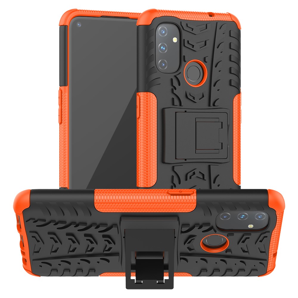  OnePlus Nord N100 - Ultimata Stöttåliga Skalet med Stöd - Orange