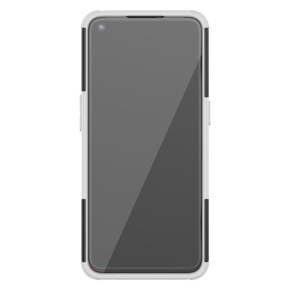  OnePlus Nord N10 5G - Ultimata Stöttåliga Skalet med Stöd - Vit