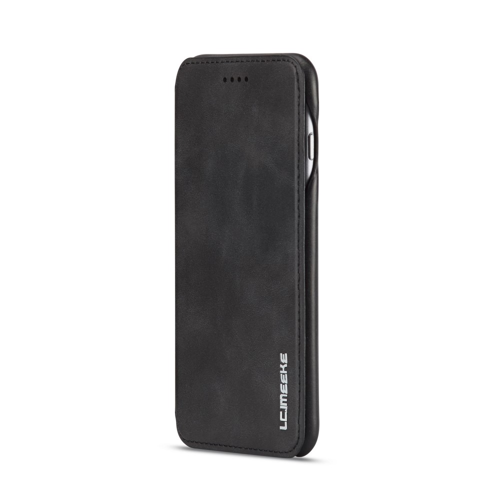 LC.IMEEKE iPhone 6/6S - LC.IMEEKE Retro Läder Fodral - Svart