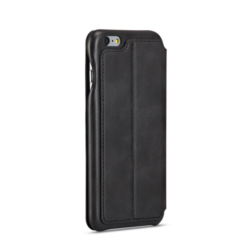 LC.IMEEKE iPhone 6/6S Plus - LC.IMEEKE Retro Läder Fodral - Svart