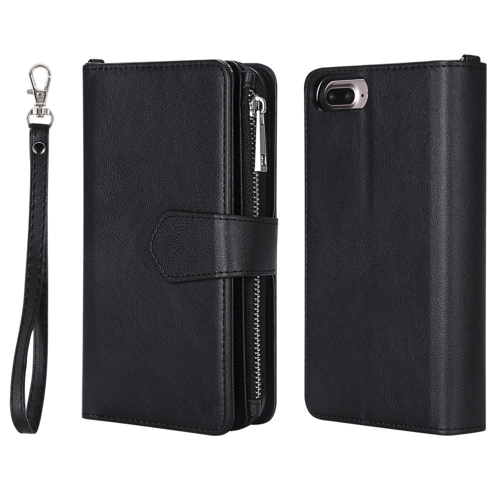  iPhone 6/6S/7/8 Plus - 2in1 Magnet Skal / Plånboksfodral - Svart