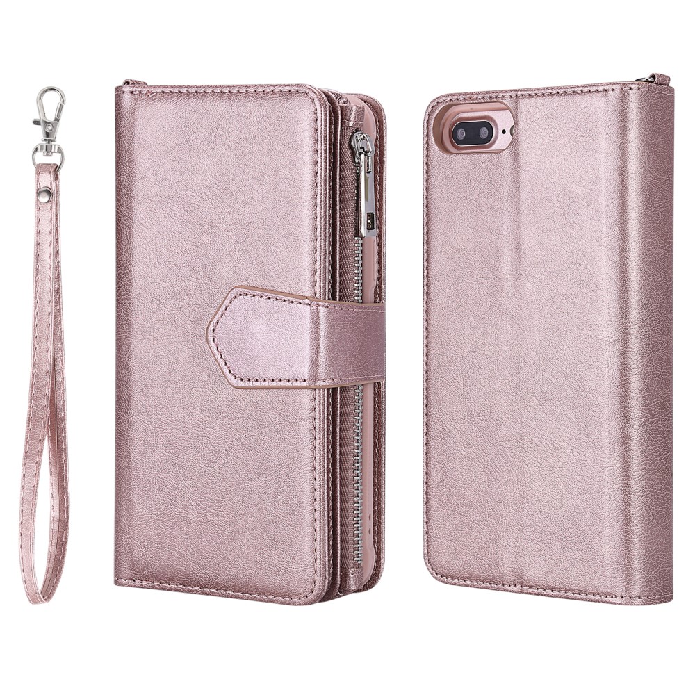  iPhone 6/6S/7/8 Plus - 2in1 Magnet Skal / Plånboksfodral - Roséguld